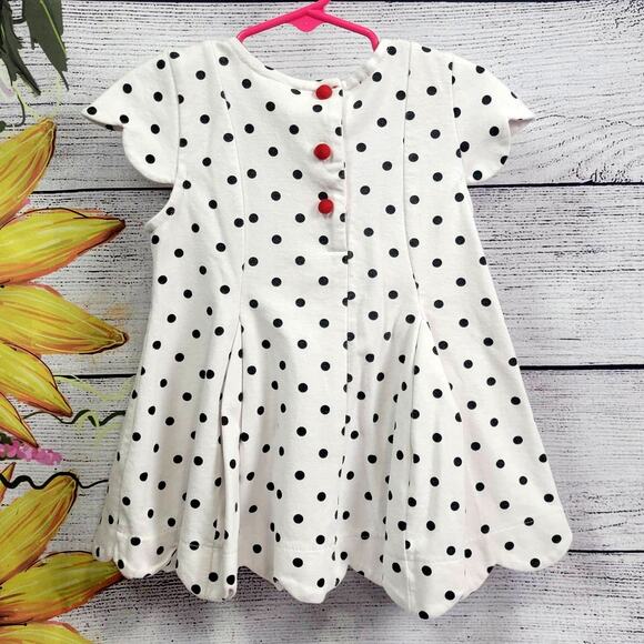 Maggie and Zoe Polka Dot Dress in Black, White, and Red Size 3T - Picture 8 of 8